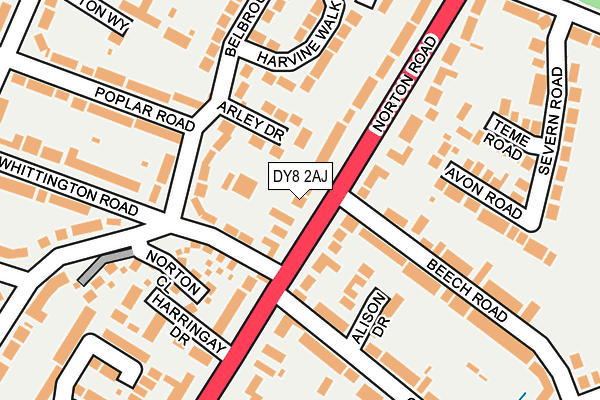 DY8 2AJ map - OS OpenMap – Local (Ordnance Survey)