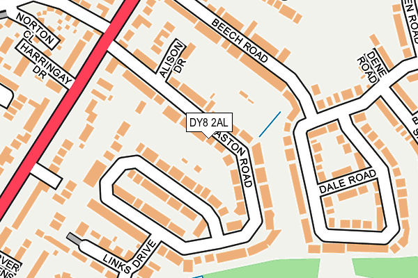 DY8 2AL map - OS OpenMap – Local (Ordnance Survey)