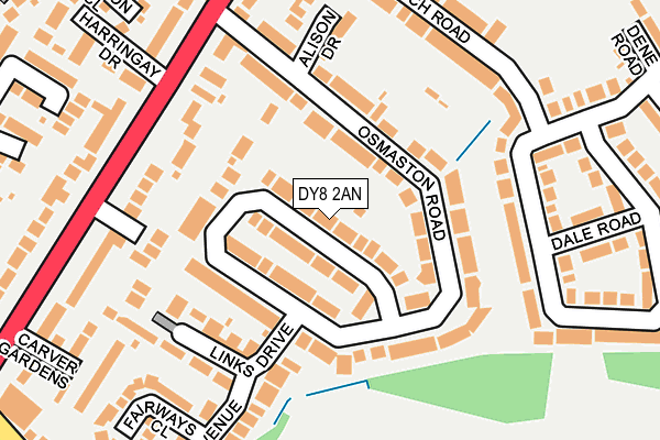 DY8 2AN map - OS OpenMap – Local (Ordnance Survey)