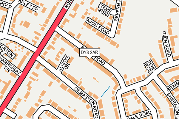 DY8 2AR map - OS OpenMap – Local (Ordnance Survey)