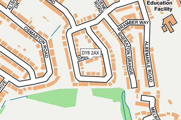 DY8 2AX map - OS OpenMap – Local (Ordnance Survey)
