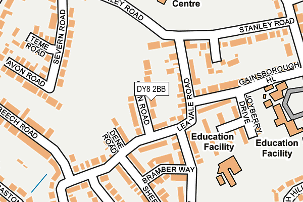 DY8 2BB map - OS OpenMap – Local (Ordnance Survey)