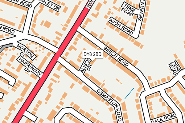 DY8 2BD map - OS OpenMap – Local (Ordnance Survey)