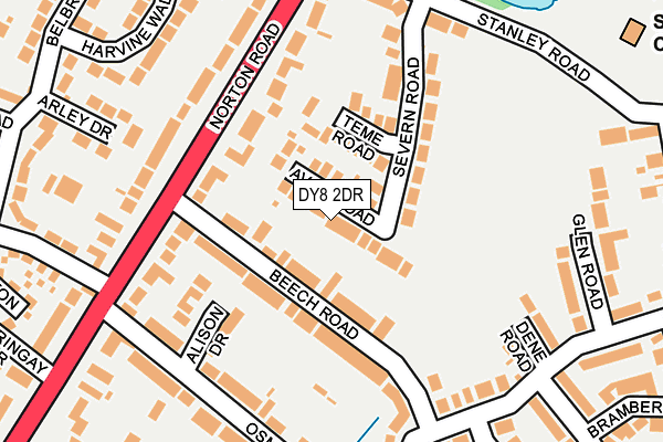 DY8 2DR map - OS OpenMap – Local (Ordnance Survey)