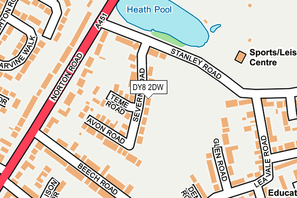 DY8 2DW map - OS OpenMap – Local (Ordnance Survey)