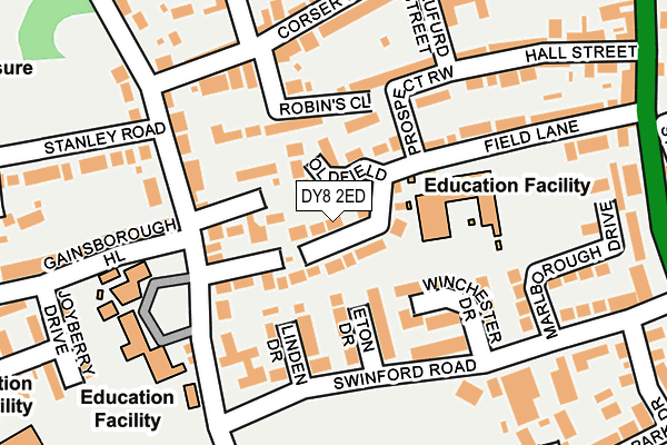 DY8 2ED map - OS OpenMap – Local (Ordnance Survey)