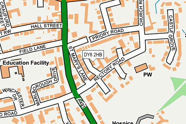 DY8 2HB map - OS OpenMap – Local (Ordnance Survey)