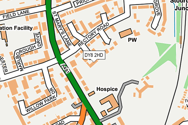 DY8 2HD map - OS OpenMap – Local (Ordnance Survey)