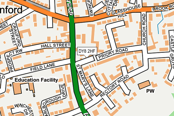 DY8 2HF map - OS OpenMap – Local (Ordnance Survey)