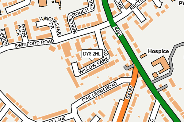 DY8 2HL map - OS OpenMap – Local (Ordnance Survey)