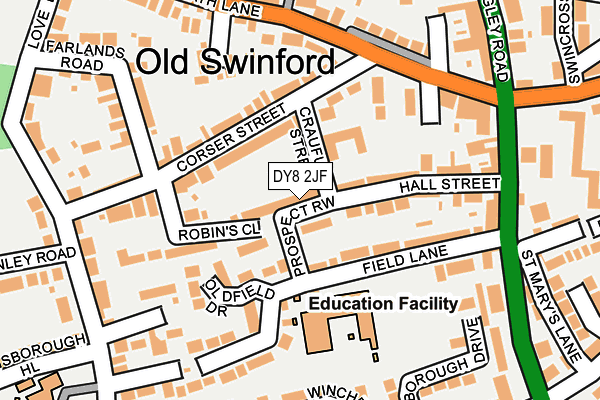 DY8 2JF map - OS OpenMap – Local (Ordnance Survey)