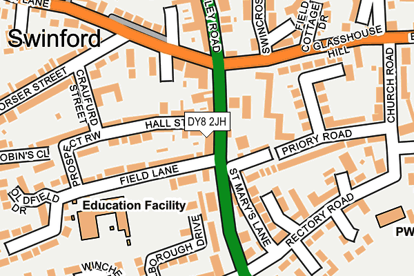 DY8 2JH map - OS OpenMap – Local (Ordnance Survey)