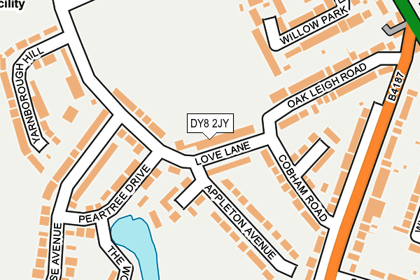 DY8 2JY map - OS OpenMap – Local (Ordnance Survey)