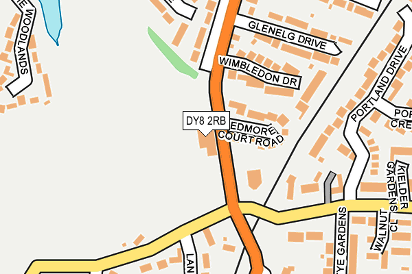 DY8 2RB map - OS OpenMap – Local (Ordnance Survey)