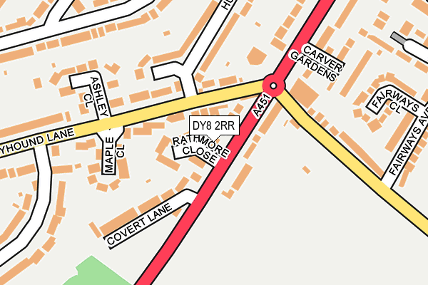 DY8 2RR map - OS OpenMap – Local (Ordnance Survey)