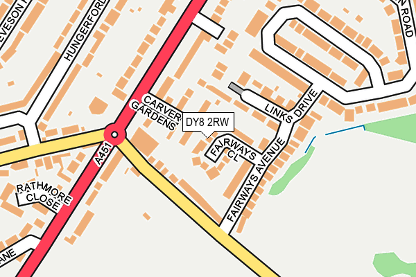 DY8 2RW map - OS OpenMap – Local (Ordnance Survey)
