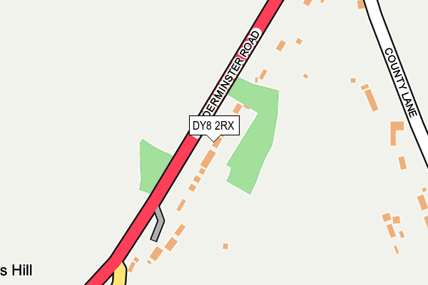 DY8 2RX map - OS OpenMap – Local (Ordnance Survey)