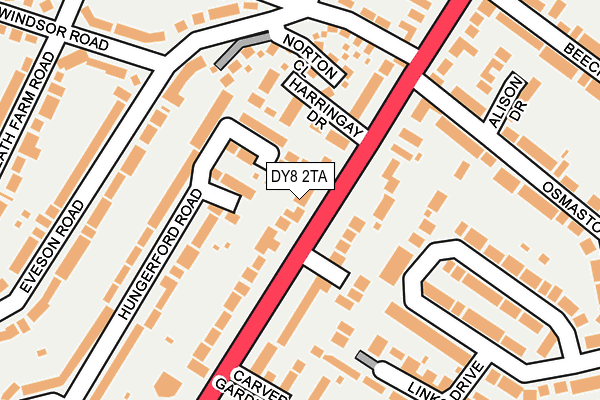 DY8 2TA map - OS OpenMap – Local (Ordnance Survey)