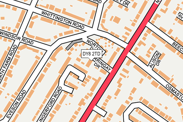 DY8 2TD map - OS OpenMap – Local (Ordnance Survey)