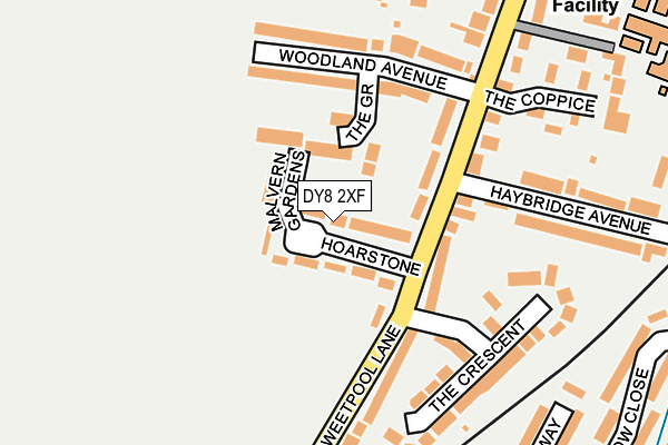 DY8 2XF map - OS OpenMap – Local (Ordnance Survey)