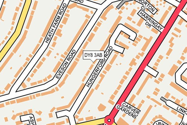 DY8 3AB map - OS OpenMap – Local (Ordnance Survey)