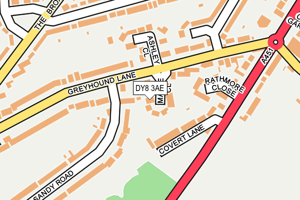 DY8 3AE map - OS OpenMap – Local (Ordnance Survey)