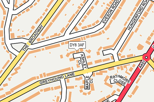 DY8 3AF map - OS OpenMap – Local (Ordnance Survey)