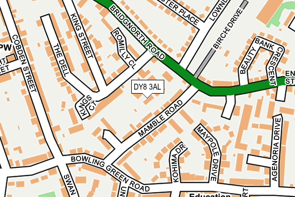 DY8 3AL map - OS OpenMap – Local (Ordnance Survey)