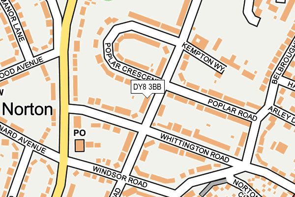 DY8 3BB map - OS OpenMap – Local (Ordnance Survey)
