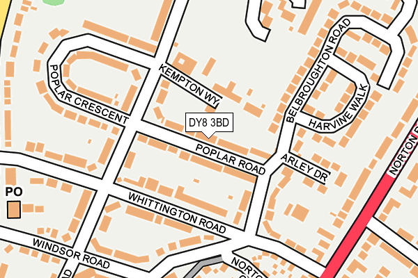 DY8 3BD map - OS OpenMap – Local (Ordnance Survey)