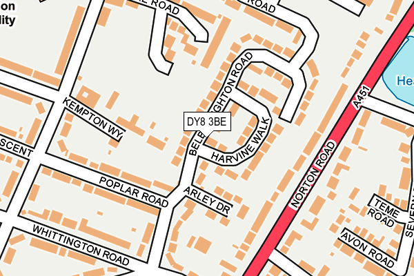 DY8 3BE map - OS OpenMap – Local (Ordnance Survey)