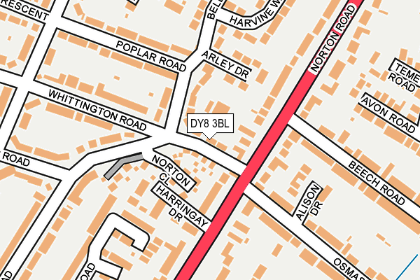 DY8 3BL map - OS OpenMap – Local (Ordnance Survey)