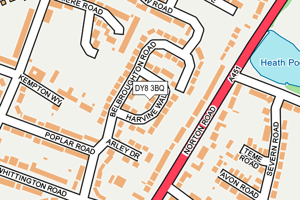 DY8 3BQ map - OS OpenMap – Local (Ordnance Survey)