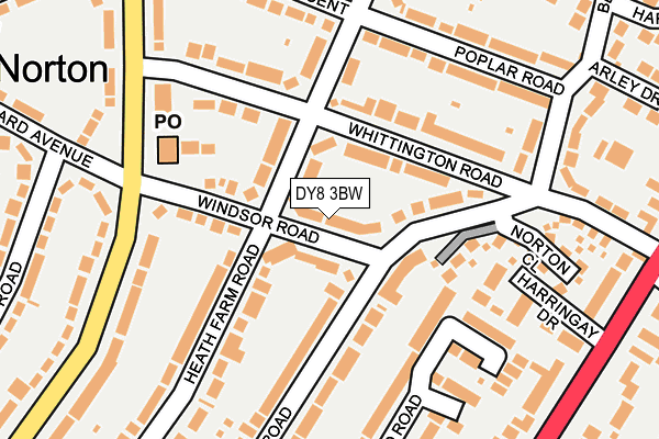 DY8 3BW map - OS OpenMap – Local (Ordnance Survey)