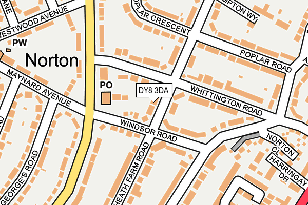 DY8 3DA map - OS OpenMap – Local (Ordnance Survey)