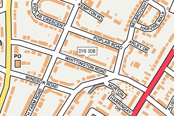 DY8 3DB map - OS OpenMap – Local (Ordnance Survey)