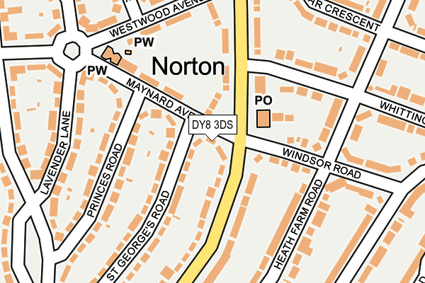 DY8 3DS map - OS OpenMap – Local (Ordnance Survey)