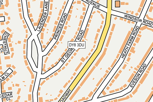 DY8 3DU map - OS OpenMap – Local (Ordnance Survey)
