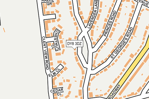 DY8 3DZ map - OS OpenMap – Local (Ordnance Survey)