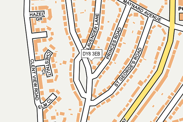 DY8 3EB map - OS OpenMap – Local (Ordnance Survey)