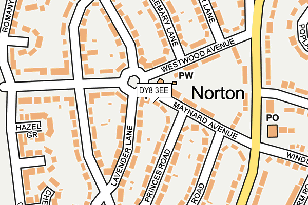 DY8 3EE map - OS OpenMap – Local (Ordnance Survey)