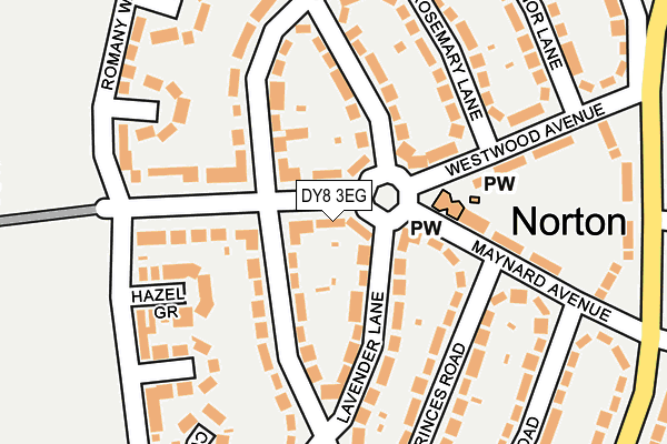 DY8 3EG map - OS OpenMap – Local (Ordnance Survey)