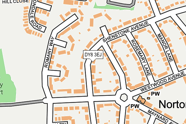 DY8 3EJ map - OS OpenMap – Local (Ordnance Survey)