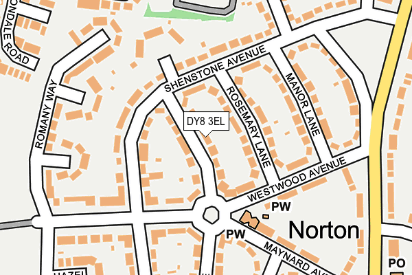 DY8 3EL map - OS OpenMap – Local (Ordnance Survey)