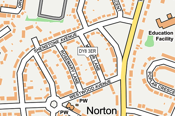 DY8 3ER map - OS OpenMap – Local (Ordnance Survey)