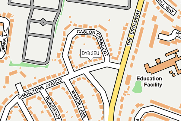 DY8 3EU map - OS OpenMap – Local (Ordnance Survey)