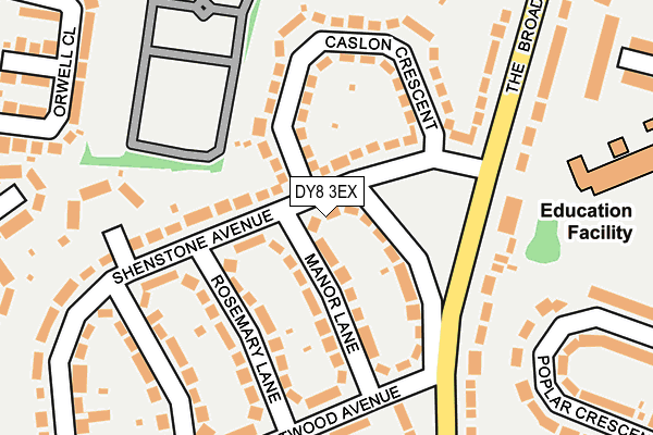 DY8 3EX map - OS OpenMap – Local (Ordnance Survey)