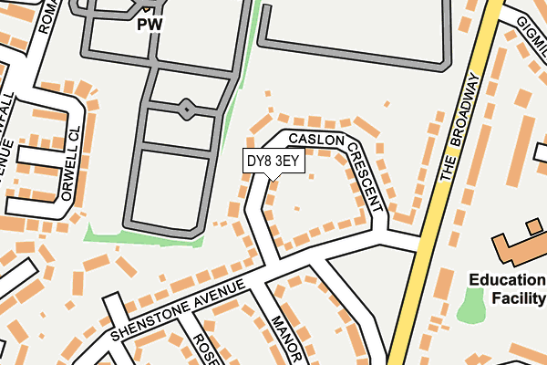 DY8 3EY map - OS OpenMap – Local (Ordnance Survey)