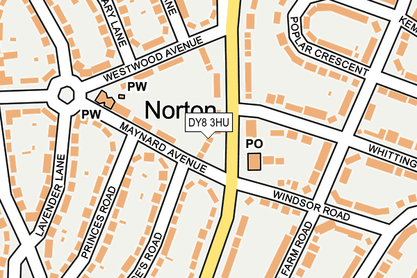 DY8 3HU map - OS OpenMap – Local (Ordnance Survey)