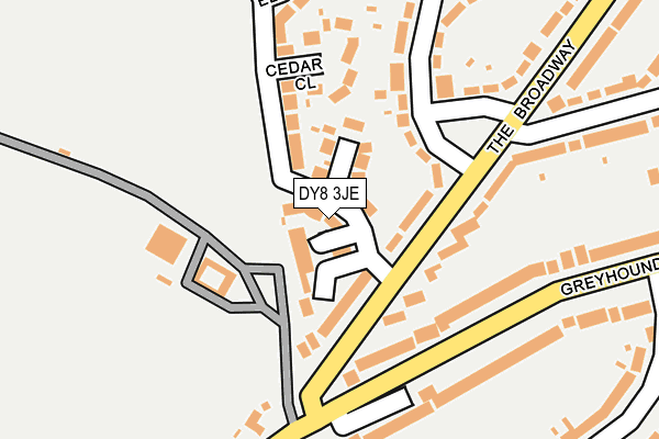 DY8 3JE map - OS OpenMap – Local (Ordnance Survey)